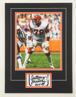 Anthony Munoz Signed 12x16 Custom Matted Cut Display with Photo Inscribed "HOF 98" (JSA) at PristineAuction.com