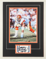 Anthony Munoz Signed 12x16 Custom Matted Cut Display with Photo Inscribed "HOF 98" (JSA) at PristineAuction.com