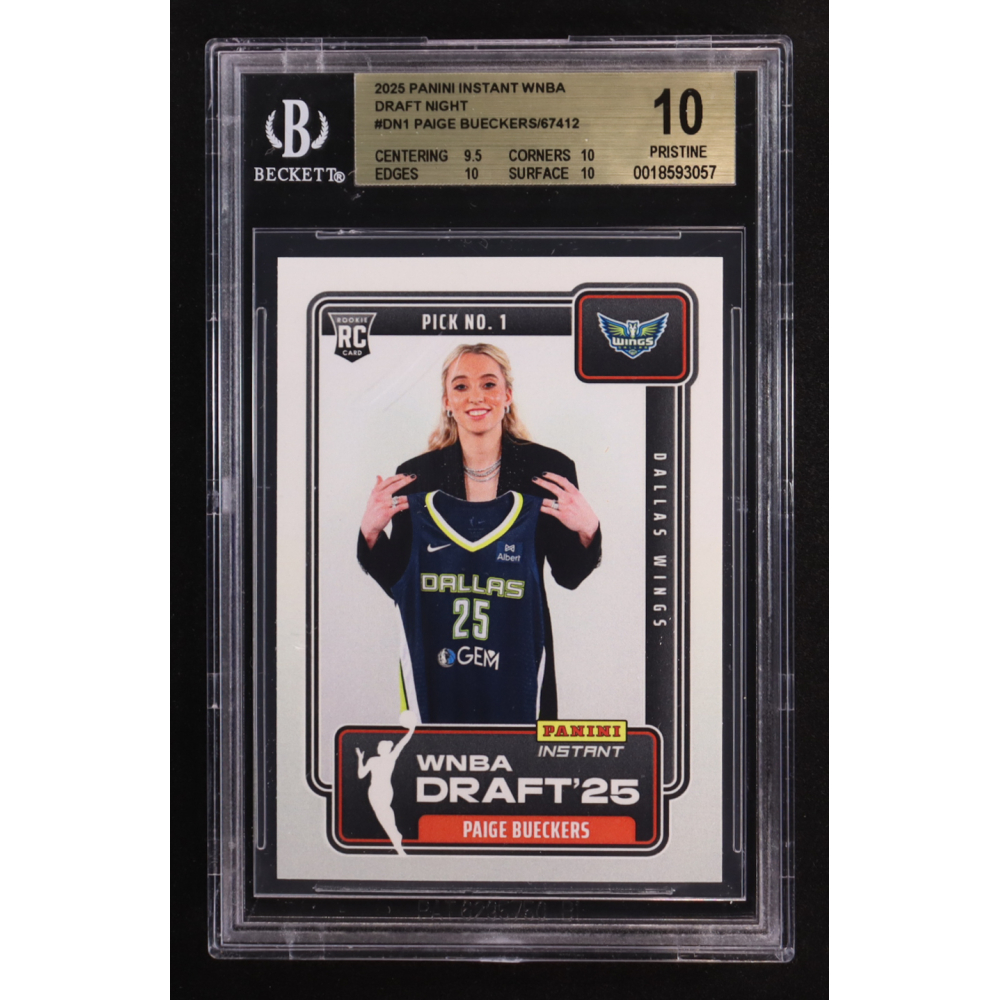 Paige Bueckers 2025 Panini Instant WNBA Draft Night #DN1 RC (BGS 10) at PristineAuction.com