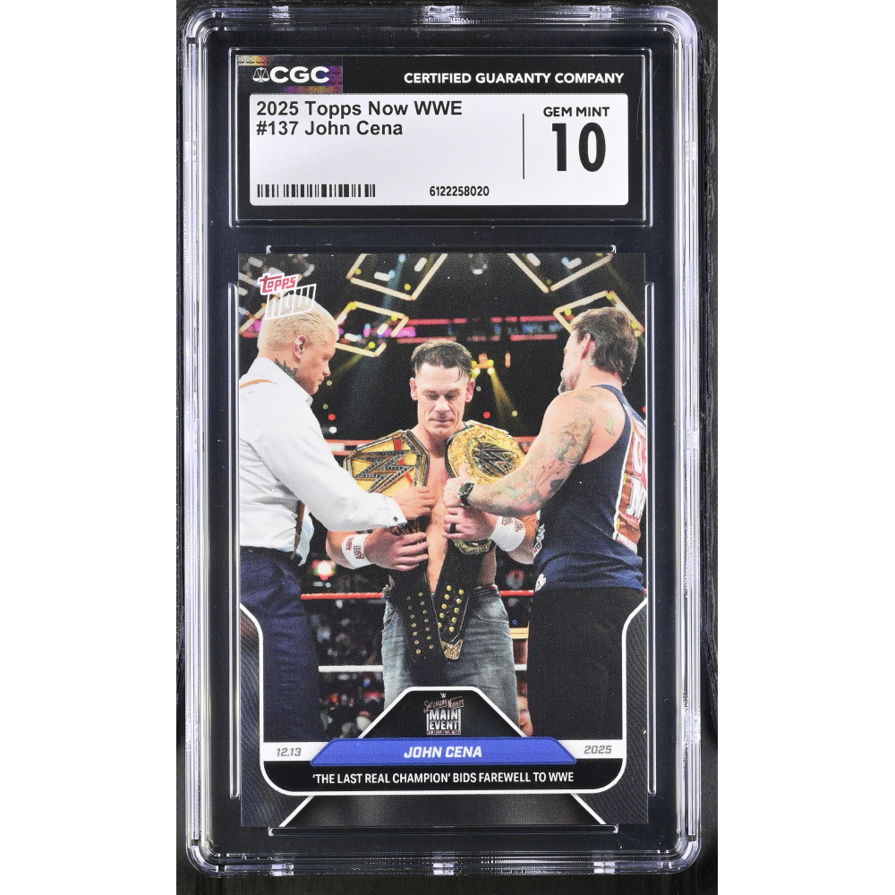 John Cena 2025 Topps Now WWE #137 (CGC 10) at PristineAuction.com