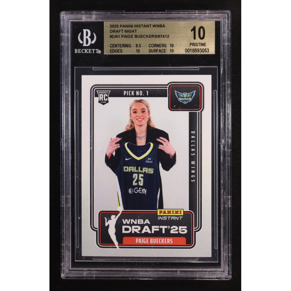 Paige Bueckers 2025 Panini Instant WNBA Draft Night #DN1 RC (BGS 10) at PristineAuction.com