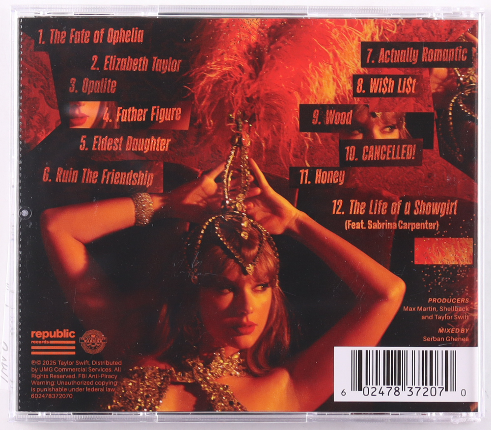 Taylor Swift Signed "The Life of a Showgirl" CD Album Insert (JSA) at PristineAuction.com Taylor Swift Signed "The Life of a Showgirl" CD Album Insert (JSA) at PristineAuction.com