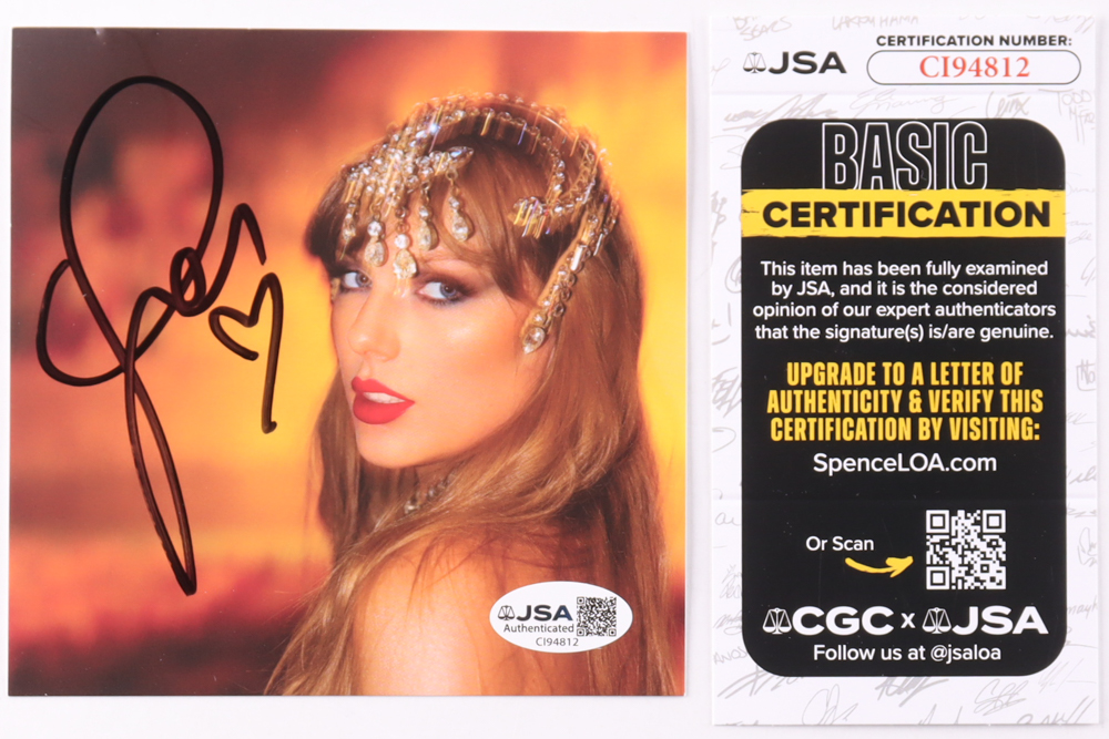 Taylor Swift Signed "The Life of a Showgirl" CD Album Insert (JSA) at PristineAuction.com Taylor Swift Signed "The Life of a Showgirl" CD Album Insert (JSA) at PristineAuction.com