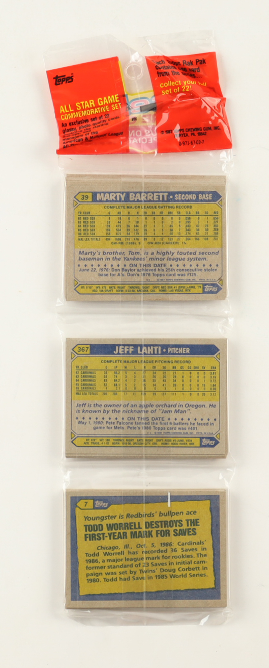 1987 Topps Baseball Picture Cards Rack Pack with (49) Cards at PristineAuction.com 1987 Topps Baseball Picture Cards Rack Pack with (49) Cards at PristineAuction.com