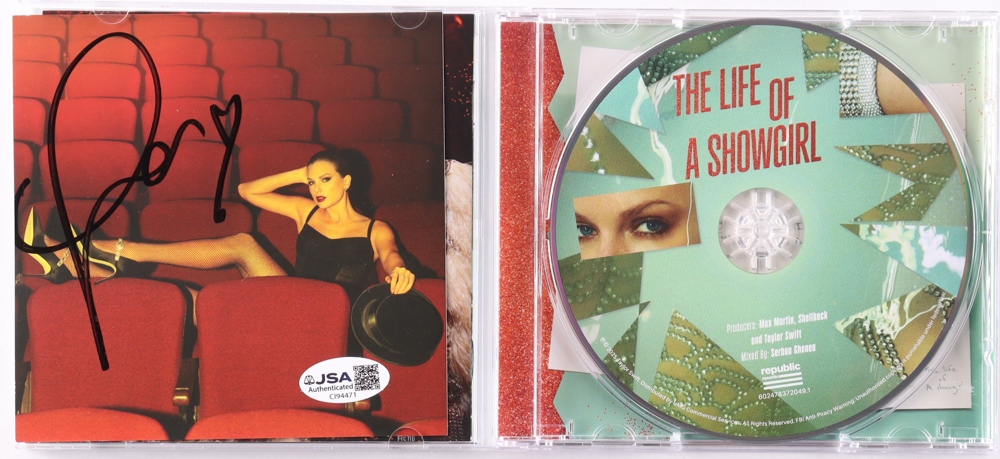 Taylor Swift Signed "The Life of a Showgirl" CD Album Insert (JSA) at PristineAuction.com Taylor Swift Signed "The Life of a Showgirl" CD Album Insert (JSA) at PristineAuction.com