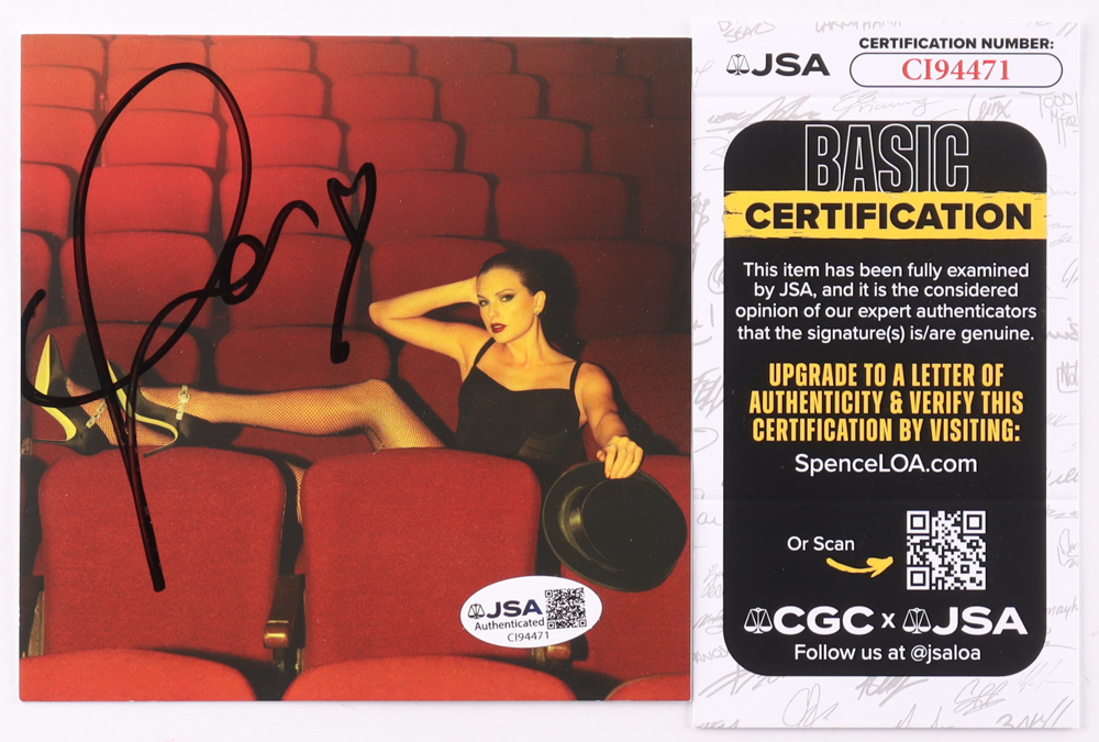 Taylor Swift Signed "The Life of a Showgirl" CD Album Insert (JSA) at PristineAuction.com Taylor Swift Signed "The Life of a Showgirl" CD Album Insert (JSA) at PristineAuction.com