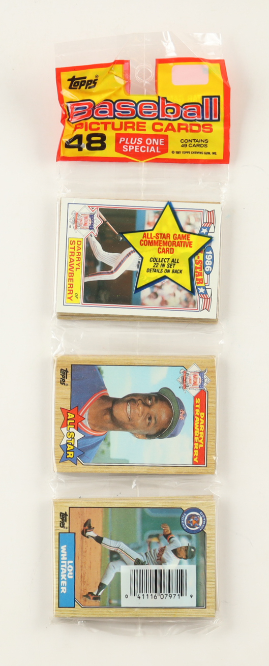 1987 Topps Baseball Picture Cards Rack Pack with (49) Cards at PristineAuction.com 1987 Topps Baseball Picture Cards Rack Pack with (49) Cards at PristineAuction.com