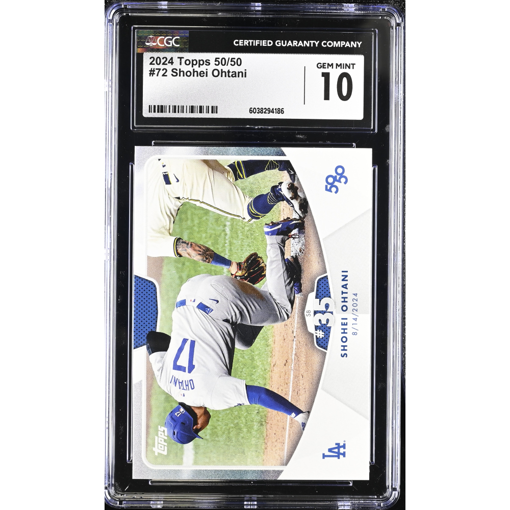 Shohei Ohtani 2024 Topps 50/50 #72 (CGC 10) at PristineAuction.com