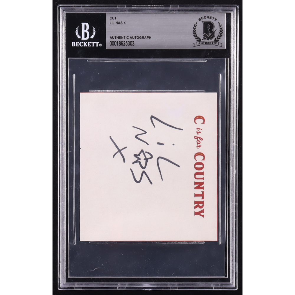 Lil Nas X Signed Cut (Beckett) at PristineAuction.com