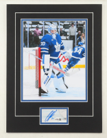 Cayden Primeau Signed 12x16 Custom Matted Cut Display with Photo (JSA) at PristineAuction.com