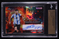 Lionel Messi 2025 Leaf Vivid Thermodynaic Autographs Prismatic Black Pre-Production Proof #NNO #1/1 (Leaf) at PristineAuction.com