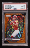Jayden Daniels 2024 Panini Prizm Prizms Orange Disco #347 RC (PSA 10) at PristineAuction.com