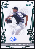 Carlos Lagrange 2023 Leaf Trinity Green Foil Signatures #13/25 RC at PristineAuction.com