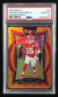 Patrick Mahomes II 2024 Select Orange Prizm #33 #24/49 (PSA 10) at PristineAuction.com