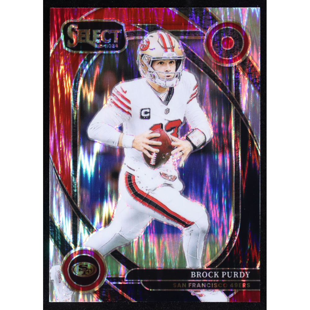 Brock Purdy 2024 Panini Select Club Level Black & Red Prizm #226 at PristineAuction.com