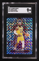 LeBron James 2023-24 Panini Mosaic Mosaic Reactive Blue #92 (SGC 9) at PristineAuction.com