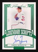 Greg Maddux 2023 Panini Flawless Legendary Scripts Emerald #6 #2/5 at PristineAuction.com