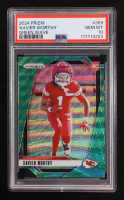 Xavier Worthy 2024 Panini Prizm Prizms Green Wave #399 RC (PSA 10) at PristineAuction.com
