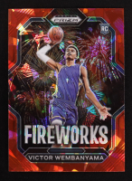 Victor Wembanyama 2023-24 Panini Prizm Draft Picks Fireworks Prizms Red Ice #1 RC at PristineAuction.com