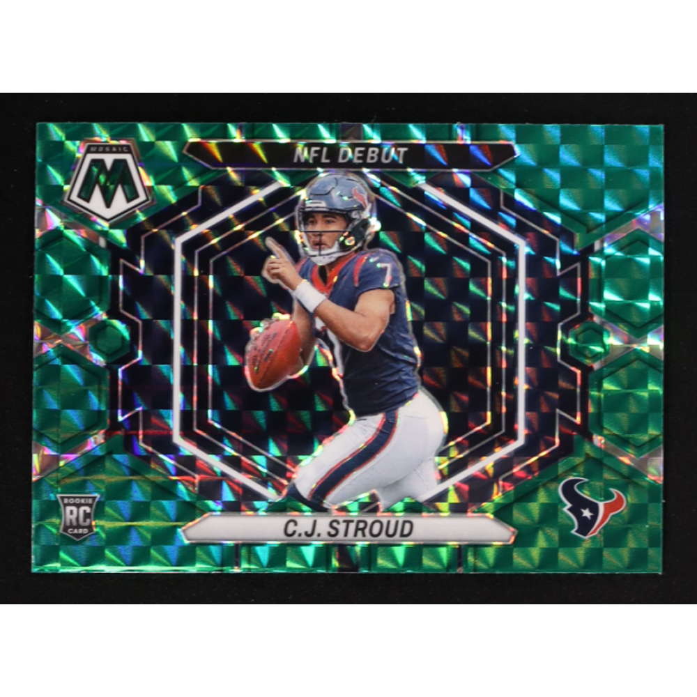 CJ Stroud 2023 Panini Mosaic NFL Debut Mosaic Green #3 RC at PristineAuction.com