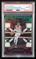 Victor Wembanyama 2023-24 Select Prizms Green White Purple #87 RC (PSA 10) at PristineAuction.com