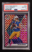 Justin Herbert 2020 Panini Mosaic Mosaic Camo Pink #204 RC (PSA 10) at PristineAuction.com