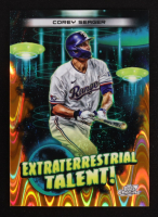 Corey Seager 2023 Topps Cosmic Chrome Extraterrestrial Talent Orange Galactic Refractors #ET19 #19/25 at PristineAuction.com