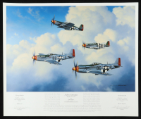 CE Bud Anderson & Bill Overstreet Signed Stan Stokes "Fallen Comrades of the 357th FG" Lithograph (AIV) at PristineAuction.com