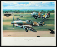 Stan Stokes "Flying Tigers & Buffalos" Lithograph Signed By (4) with Dick Rossi, Charlie Bond, Carl Brown & Joe Rosbert (AIV) at PristineAuction.com
