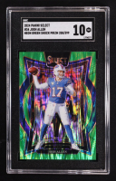 Josh Allen 2024 Select Prizm Neon Green Shock #34 #208/599 (SGC 10) at PristineAuction.com