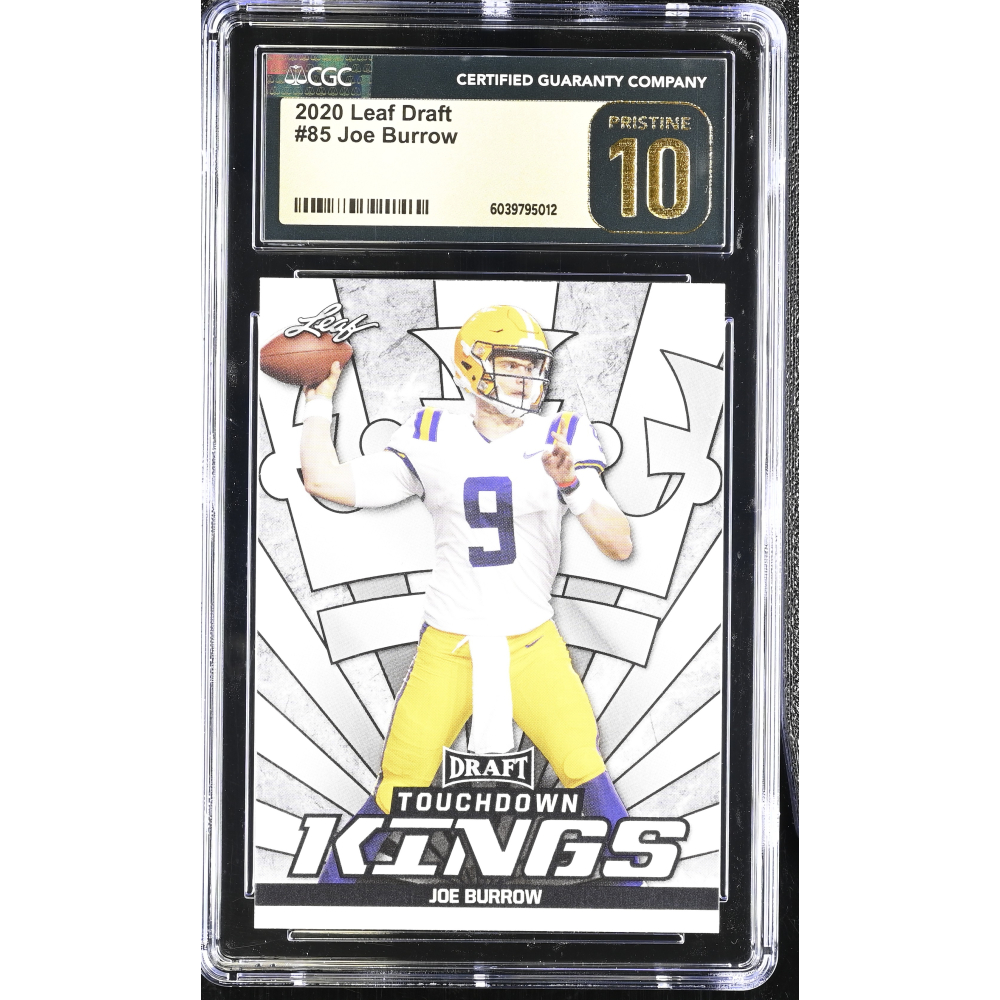 Joe Burrow 2020 Leaf Draft #85 RC (CGC PRISTINE 10 | Black Label) at PristineAuction.com