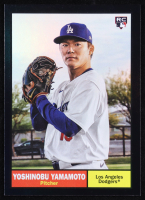 Yoshinobu Yamamoto 2024 Topps Archives Black Foilboard #61 RC at PristineAuction.com