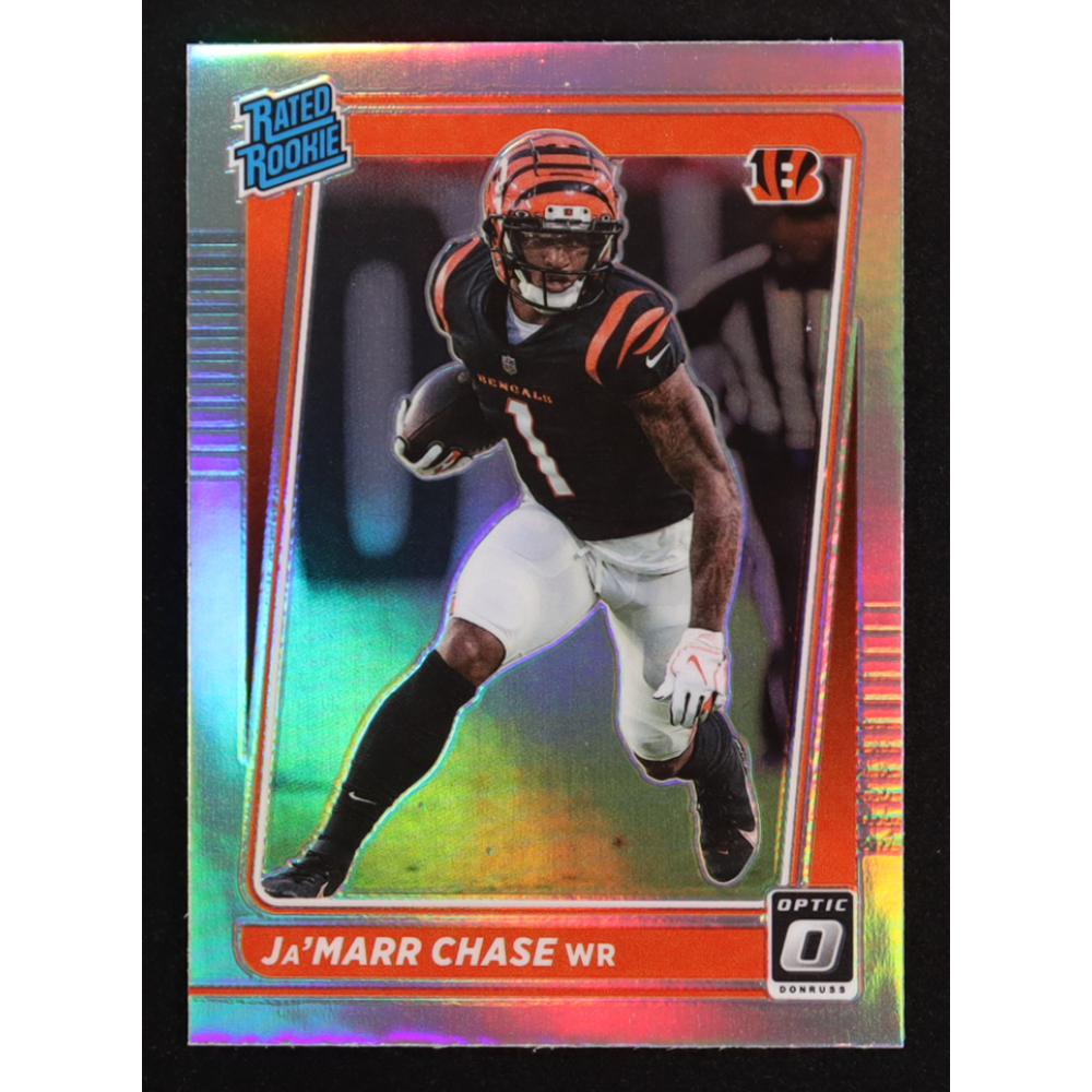 Ja'Marr Chase 2021 Donruss Optic Holo #207 RR RC at PristineAuction.com