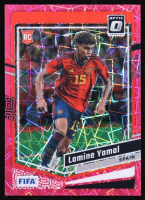 Lamine Yamal 2023-24 Donruss Optic Pink Velocity #54 #90/99 RC at PristineAuction.com