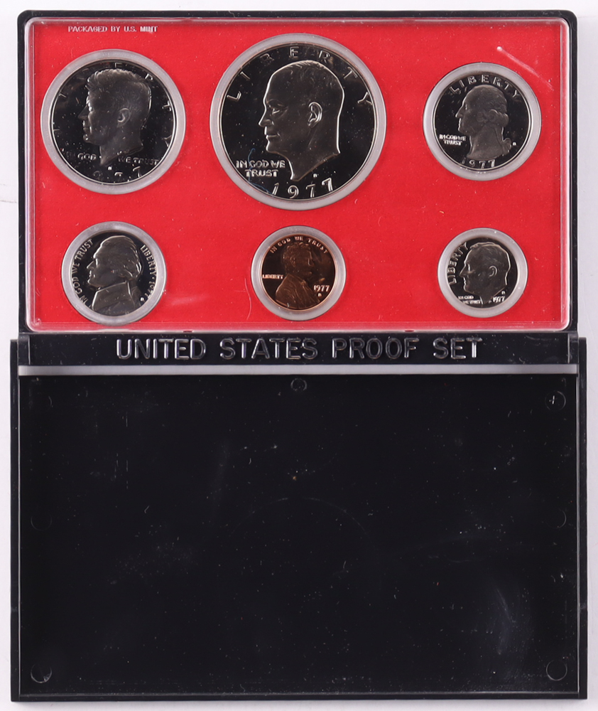 1977 United States Mint Proof Set of (5) Coins at PristineAuction.com 1977 United States Mint Proof Set of (5) Coins at PristineAuction.com