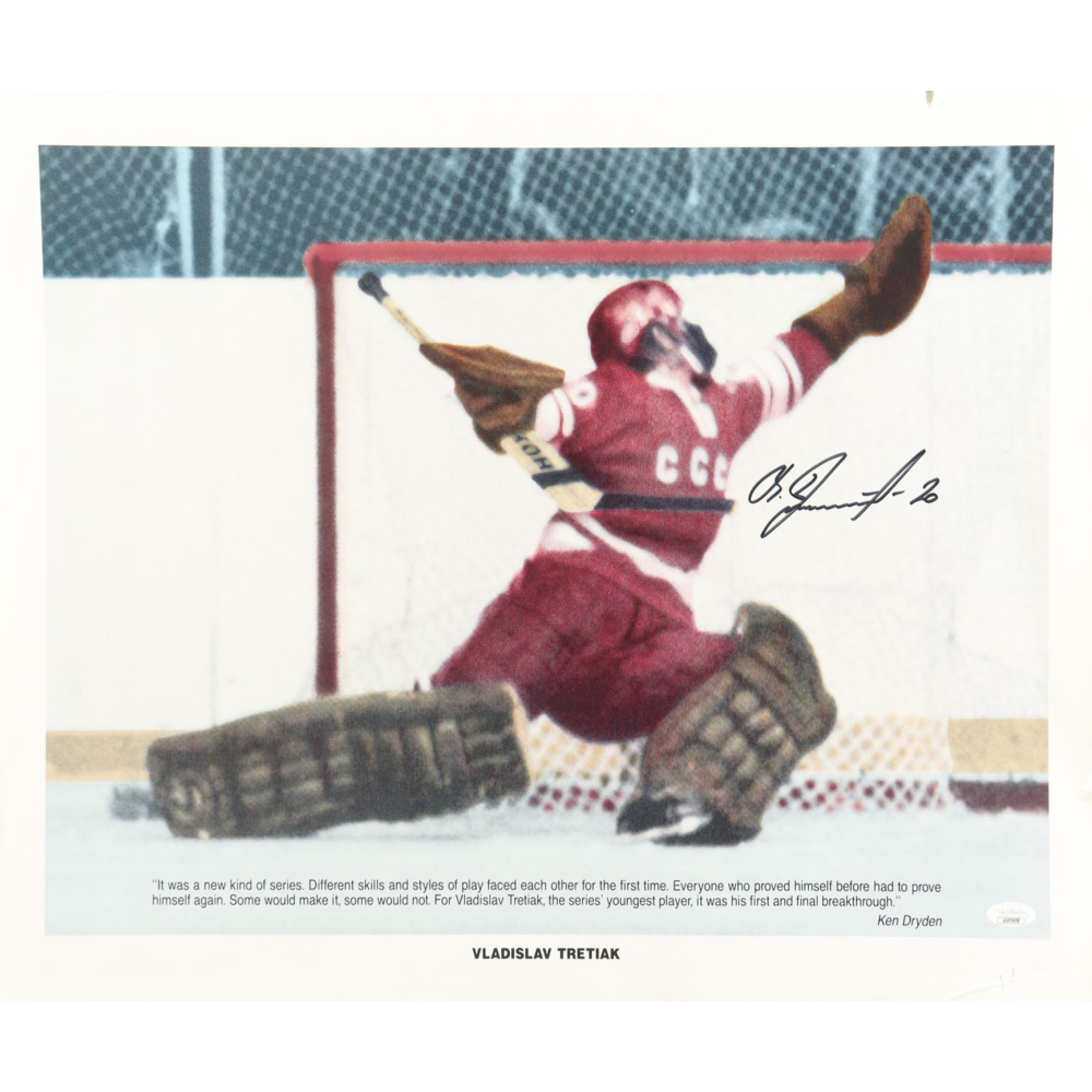 Vladislav Tretiak Signed Soviet Union National Team 19x22.5 Poster (JSA) at PristineAuction.com