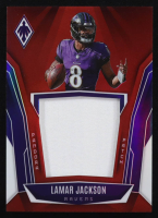 Lamar Jackson 2025 Panini Phoenix Pandora Patches Red #1 #137/249 at PristineAuction.com