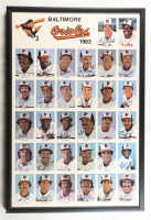 1983 Orioles Custom Framed Photo Display Signed by (26) with Eddie Murray, Cal Ripken Jr., Mike Flanagan, Jim Palmer (Beckett) at PristineAuction.com