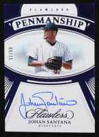Johan Santana 2024 Panini Flawless Flawless Penmanship Sapphire #13 #09/15 at PristineAuction.com
