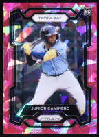 Junior Caminero 2024 Panini Prizm Prizms Pink Ice #291 RC at PristineAuction.com