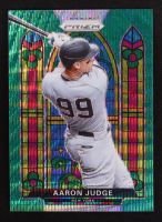 Aaron Judge 2021 Panini Prizm Stained Glass Prizms Green Wave #5 at PristineAuction.com