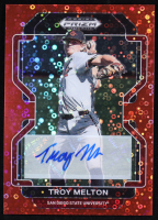 Troy Melton 2022 Panini Prizm Draft Picks Base Autographs Prizms Red Donut Circles #117 #33/99 at PristineAuction.com
