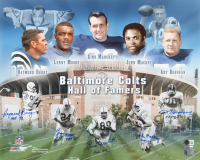 Colts Hall of Famers 16x20 Photo Signed by (5) with Raymond Berry, Lenny Moore, Gino Marchetti, John Mackey With Hall of Fame Inscriptions (Beckett) at PristineAuction.com