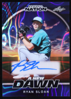 Ryan Sloan 2025 Leaf Baseball Nation A New Dawn Blue Lava Signatures #NARS2 #2/7 RC at PristineAuction.com