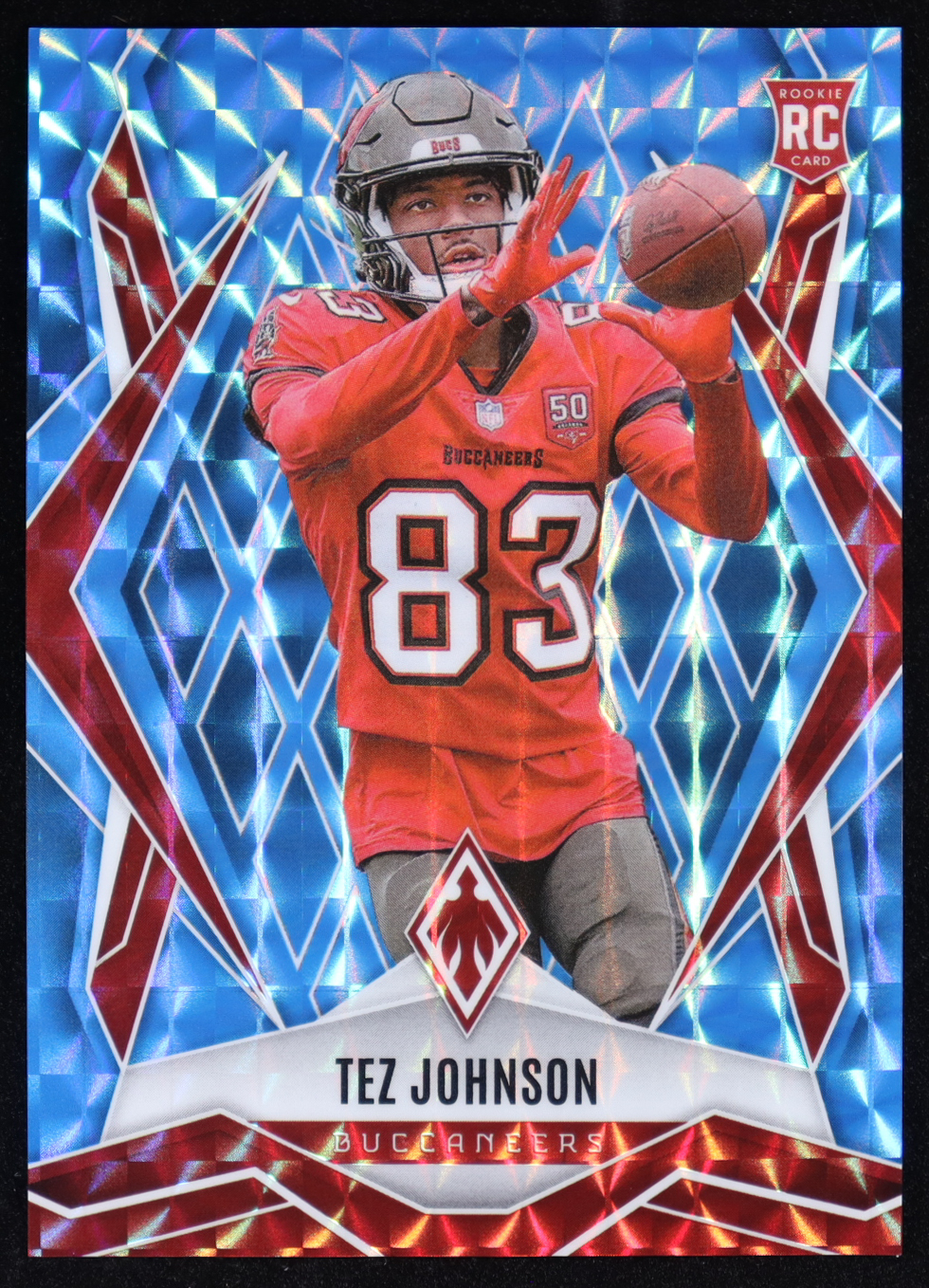 Tez Johnson 2025 Panini Phoenix Light Blue Pyramids #166 RC #364/385 at PristineAuction.com Tez Johnson 2025 Panini Phoenix Light Blue Pyramids #166 RC #364/385 at PristineAuction.com
