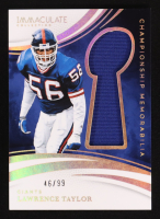 Lawrence Taylor 2025 Immaculate Collection Championship Memorabilia #2 #46/99 at PristineAuction.com