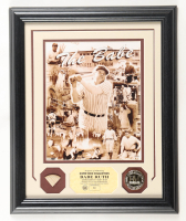 Babe Ruth Yankees Custom Framed Game-Used Bat Piece Display (Highland Mint) at PristineAuction.com