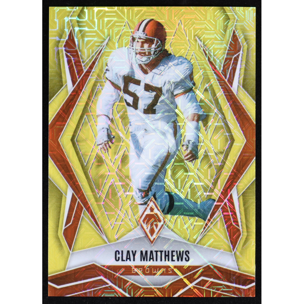 Clay Matthews 2025 Panini Phoenix Yellow Mojo #149 #05/35 at PristineAuction.com