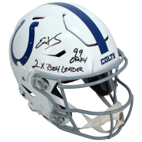 Edgerrin James Signed Colts Full-Size Authentic On-Field Alternate Speedflex Helmet Inscribed "99 OROY" & "2X Rushing Leader" (Beckett) at PristineAuction.com