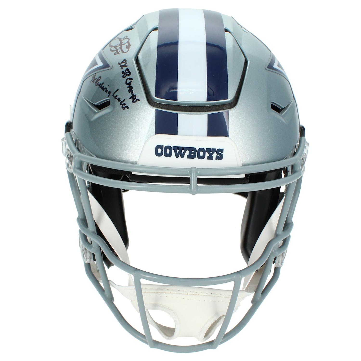 Emmitt Smith Signed Cowboys Full-Size Authentic On-Field SpeedFlex Helmet Inscribed "3x SB Champs" & "4x Rushing YDS Leader" (Beckett & Prova) at PristineAuction.com Emmitt Smith Signed Cowboys Full-Size Authentic On-Field SpeedFlex Helmet Inscribed "3x SB Champs" & "4x Rushing YDS Leader" (Beckett & Prova) at PristineAuction.com